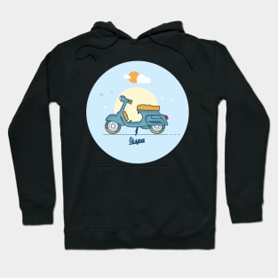 Vespa Vintage Blue Hoodie